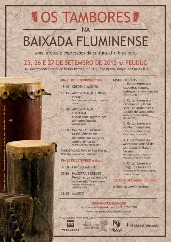 Cartaz Tambores na Baixada Fluminense